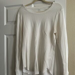 Women's White Long Sleeve Top